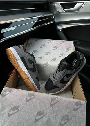 Мужские кроссовки nike sb dunk low dark grey black8 фото