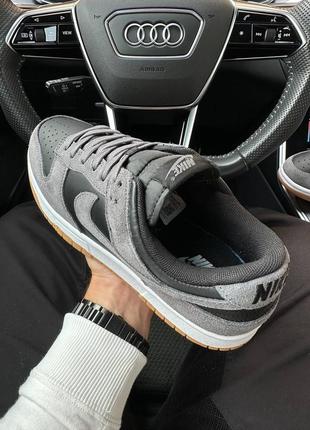 Мужские кроссовки nike sb dunk low dark grey black4 фото