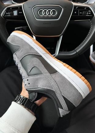 Чоловічі кросівки nike sb dunk low dark grey black3 фото