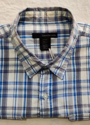 Calvin klein jeans мужская рубашка из хлопка размер xl