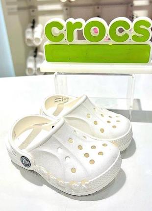 Крокс сабо бая білі дитячі crocs baya kids white2 фото
