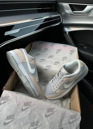 Чоловічі кросівки nike sb dunk low beige gray white7 фото