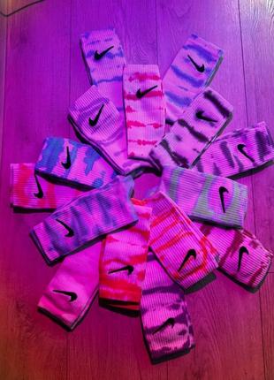 Носки nike tie-dye высокие &lt;unk&gt; носки найк тай-дай разноцветные5 фото