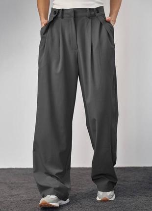 Штани палаццо жіночі широкі костюмні жіночі брюки вільного крою1 фото