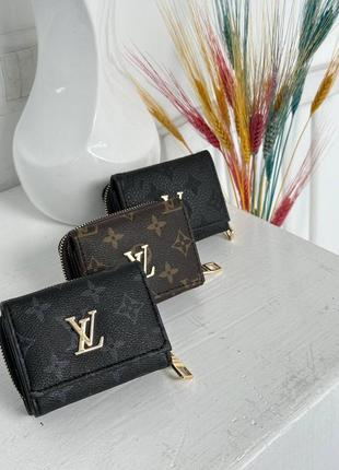 Кошелек в стиле louis vuitton черный коричневый