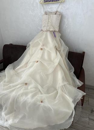 Винтажное свадебное платье miss paris с большим шлейфом платье для фотосессии