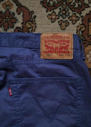 Брендовые фирменные легкие летние демисезонные хлопковые джинсы levi's 511,оригинал,размер 36/32.4 фото