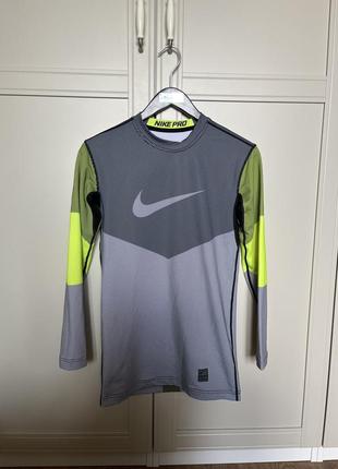 Компрессионный термо лонгслив nike pro hyperwarm (м размер, оригинал)4 фото