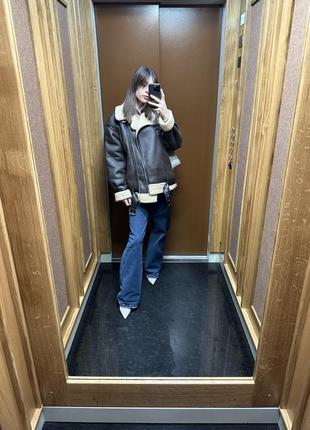 Дублёнка zara. состояние 10/10. носила один сезон.4 фото