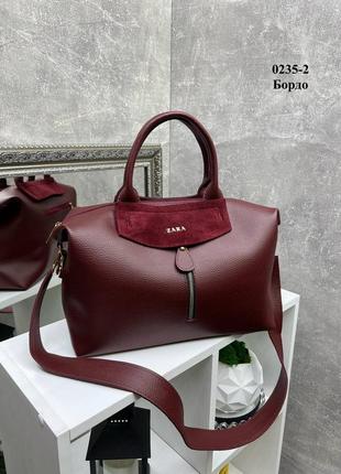 Женская стильная и качественная сумка из натуральной замши и эко кожи 4 цвета4 фото