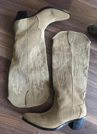 Сапоги казаки натуральный замш 41 р.