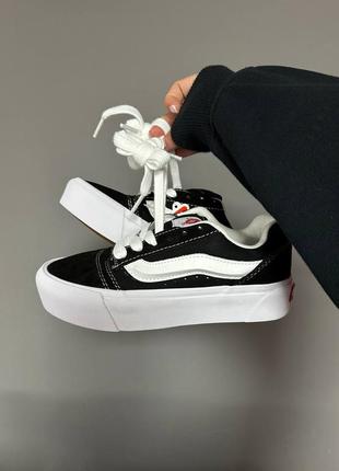 Кроссовки кеды vans knu skool platform black white