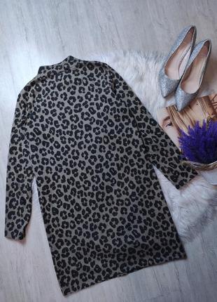 Тепла леопардова сукня плаття прямого крою2 фото