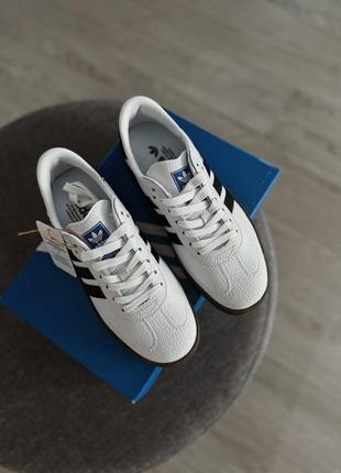 Кросівки adidas sambarose white black gum4 фото