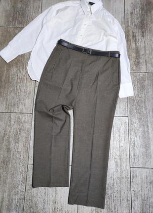 Штани жіночі класика штаны классические высокая посадка светлые брюки прямые бежевые1 фото