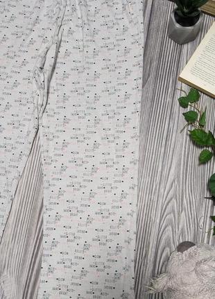 Трикотажные серые штаны для сна и дома f&f #27543 фото