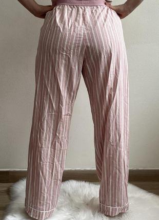 Женские широкие домашние штаны пижама в полоску м&amp;s xl-3xl2 фото