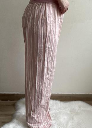 Женские широкие домашние штаны пижама в полоску м&amp;s xl-3xl4 фото