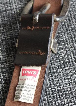 Ремень кожаный винтажный levis оригинал made in italy w29-333 фото