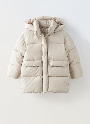 Пуфер zara стеганая куртка zara удлиненная куртка zara для девочки 13/14 лет. бренд zara.