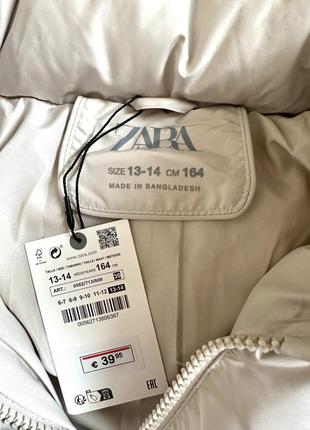 Пуфер zara стеганая куртка zara удлиненная куртка zara для девочки 8/9, 13/14 лет. бренд zara.9 фото