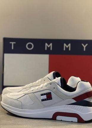 Tommy jeans сникерсы tjm runner combined em0em01319 cиний кроссовки2 фото