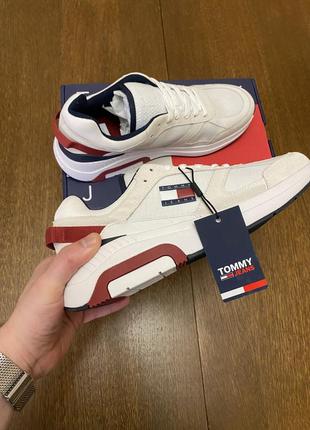 Tommy jeans сникерсы tjm runner combined em0em01319 cиний кроссовки1 фото