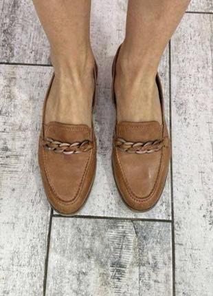 Шкіряні жіночі туфлі лофери tamaris 37-38 розмір7 фото