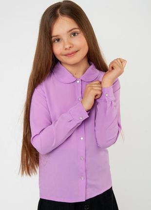 9кольорів🌈блуза святкова, нарядна блузка рубашка для дівчинки, блузка рубашка нарядная для девочки6 фото