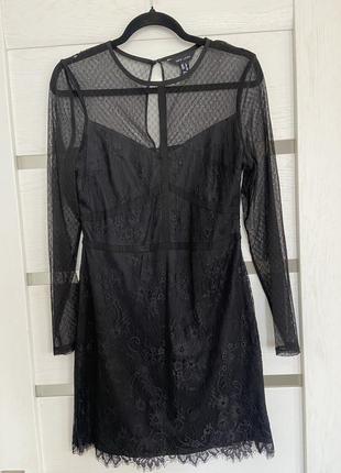 Платье черное мини new look 40 размер