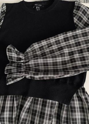 Блузка з імітацією жилетки з обʼємними рукавами, кофта, светр new look2 фото
