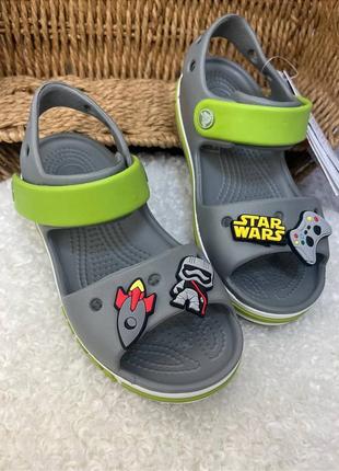 Дитячі сандалі crocs bayaband sandal kids сірі лідер продажів джибітси