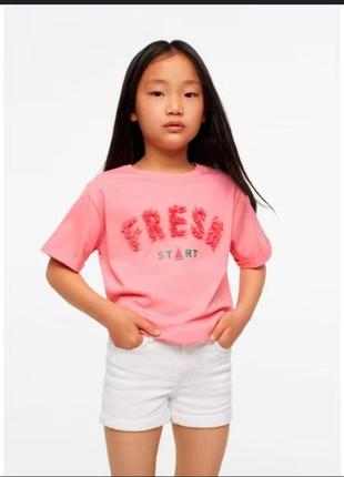 Стильная детская футболка mango для девочки