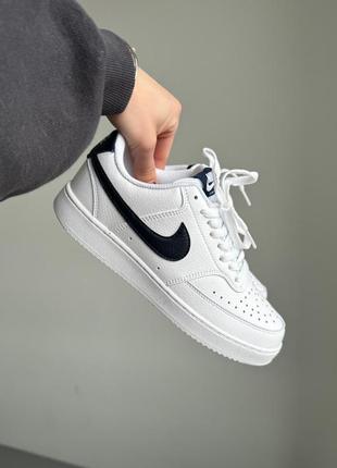 Найк корт віжин лов кеди білі nike court vision low white2 фото