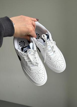 Найк корт віжин лов кеди білі nike court vision low white5 фото