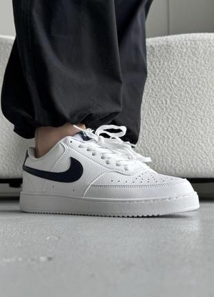 Найк корт віжин лов кеди білі nike court vision low white1 фото