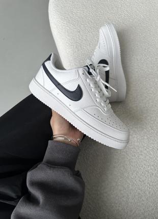 Найк корт віжин лов кеди білі nike court vision low white3 фото