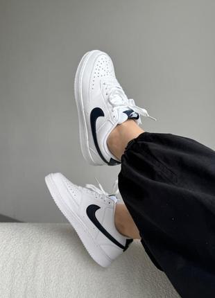 Найк корт віжин лов кеди білі nike court vision low white8 фото