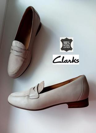 Брендовые лоферы clarks туфли натуральная кожа