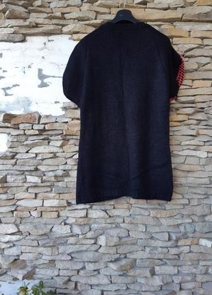 Мягенький тепленький с аппликацией пуловер большого размера2 фото