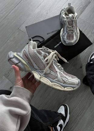 Круті жіночі та чоловічі кросівки у стилі balenciaga 3xl dirty beige off white бежеві