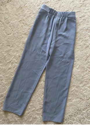 Шифоновые брюки шелковые сатиновые широкие штаны брюки вільного крою emporio armani4 фото