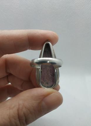 Кольцо (серебро 925)__рубин в цоизите.5 фото