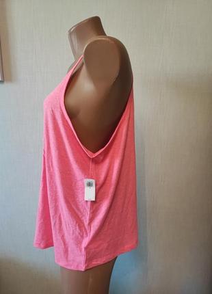 Женская розовая спортивная футболка с бретельками xl2 фото
