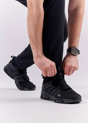 Чоловічі кросівки adidas marathon run all black1 фото
