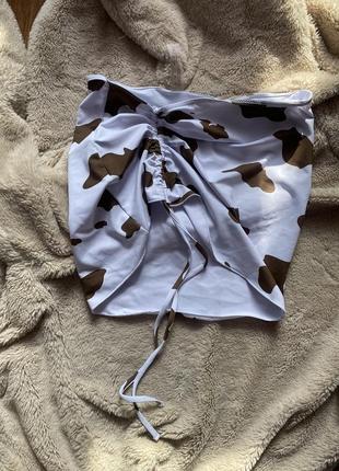 Спідниця юбка  на затяжках до купальника пляжна1 фото
