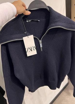 Новый свитерик zara с высоким воротником