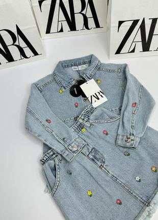 Джинсовый костюм zara! 3-10 рочков.3 фото