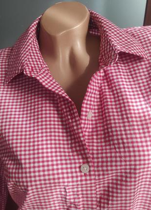 Хлопковая рубашка в клетку Tommy hilfiger