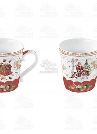 Набір з 2 фарфорових чашок "різдвяні спогади" 340 мл1 фото